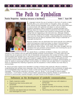 The Path to Symbolism - National Center on Deaf