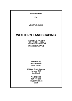 Landscaping Sample Business Plan
