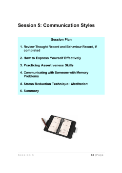 Session 5: Communication Styles