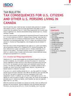 tax consequences for us citizens and other us