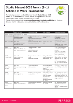 Studio Edexcel GCSE French (9&ndash;1)