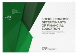 Socio-Economic Determinants of Financial Education: Evidence for