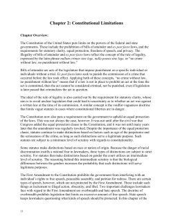 Chapter 2: Constitutional Limitations