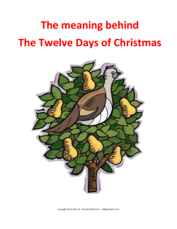 The meaning behind The Twelve Days of Christmas