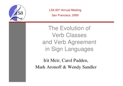 The Evolution of Verb Classes and Verb Agreement