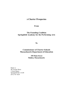Springfield Academy for the Performing Arts Prospectus