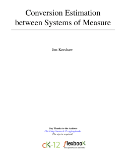 Conversion Estimation between Systems of Measure