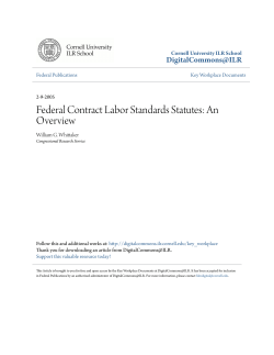Federal Contract Labor Standards Statutes: An Overview
