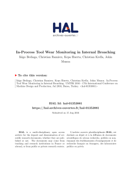 In-Process Tool Wear Monitoring in Internal Broaching