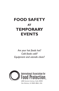 food safety temporary events - International Association for Food