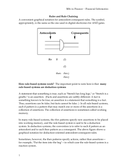 Antecedents Consequents