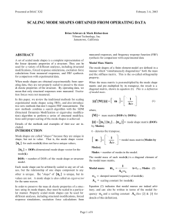 IMAC paper #256 - Scaling Mode Shapes Obtained From Operat&hellip;