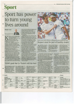 Sport has power to turn&middot; young lives around