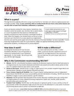 Fact Sheet - Wisconsin Access to Justice Commission