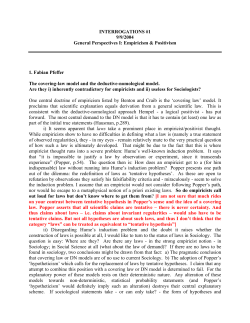 Empiricism and Positivism - Social Science Computing Cooperative