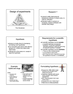 Experimental design