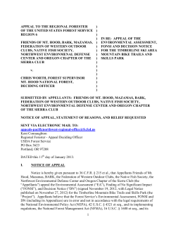 Appeal of the Final Environmental Assessment, Finding of No