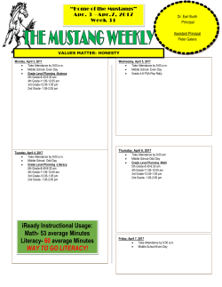 Mustang Weekly - West Homestead K