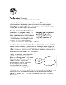 The Sandbox Concept - Business Laboratory