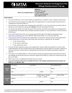 Wisconsin Medicaid and BadgerCare Plus Mileage