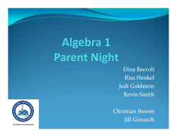 Algebraically - P.O.B. Schools