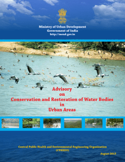 Advisory on Conservation and Restoration of Water Bodies in Urban