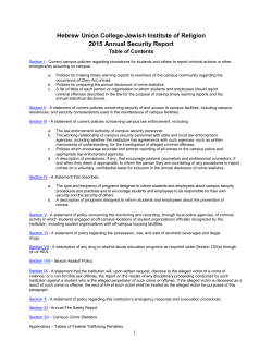 Annual Security Report