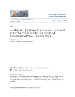 Tackling the Question of Legitimacy in Transitional Justice: Steve