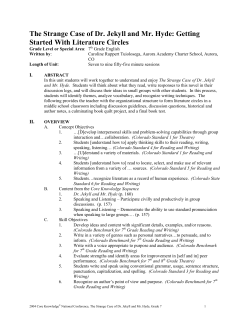 The Strange Case of Dr. Jekyll and Mr. Hyde: Getting Started With