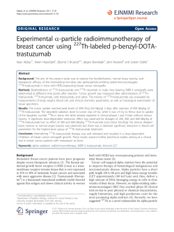 Experimental &alpha;-particle radioimmunotherapy of