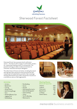 Sherwood Forest Factsheet