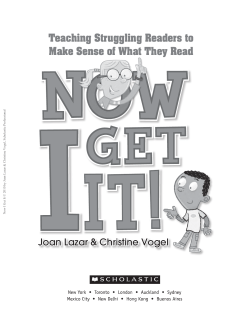 Teaching Struggling Readers to Make Sense of What They Read