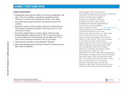 IambIc pentameters
