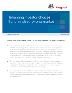 Reframing investor choices: Right mindset, wrong market