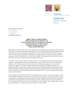 LIBERTY, EQUALITY, AND FRATERNITY - Wolfsonian-FIU