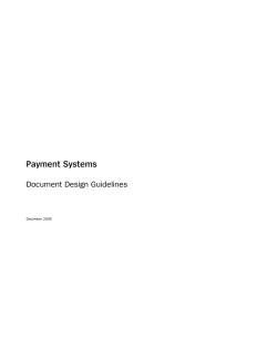 Payment Systems Document Design Guidelines 43266808-005