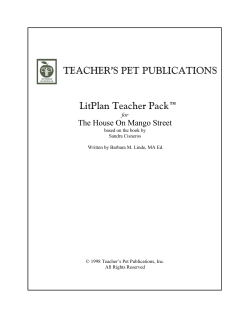 TEACHER`S PET PUBLICATIONS LitPlan Teacher Pack
