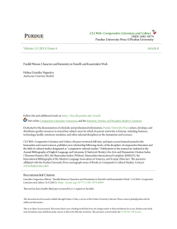 Parallel Women Characters and Femininity in - Purdue e-Pubs