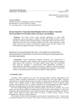 traffic prediction, neural networks