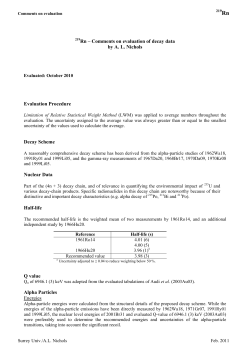219Rn &ndash; Comments on evaluation of decay data by A. L. Nichols
