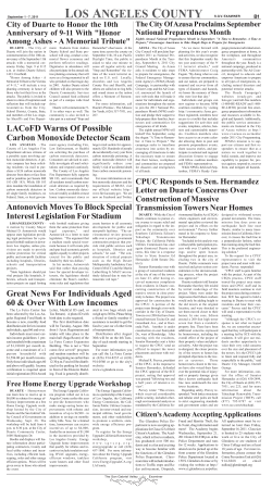 September 7, 2011 - San Gabriel Valley Examiner