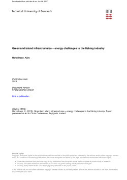 Greenland island infrastructures &ndash; energy challenges to