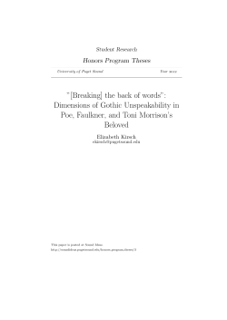 "[Breaking] the back of words": Dimensions of Gothic