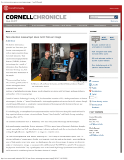 New electron microscope sees more than an image | Cornell