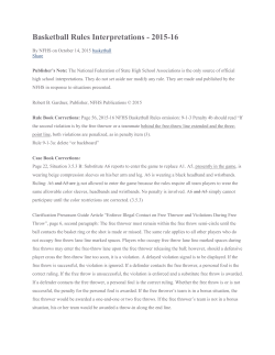 Basketball Rules Interpretations - 2015-16
