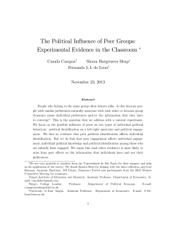 The Political Influence of Peer Groups