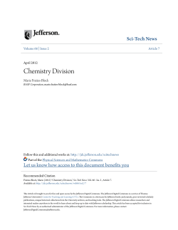 Chemistry Division - Jefferson Digital Commons