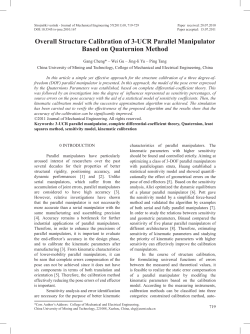 Overall Structure Calibration of 3-UCR Parallel Manipulator Based