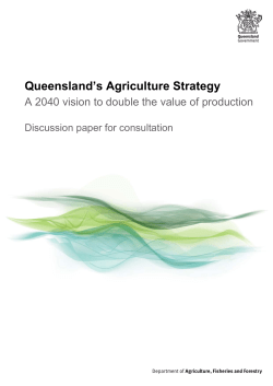 Queensland`s Agriculture Strategy - Department of Agriculture and