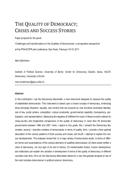 From crises and success stories